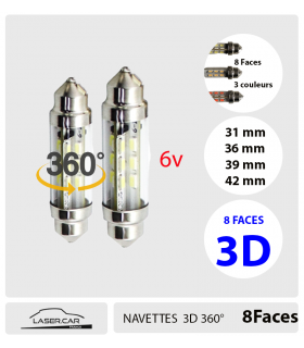 Lot de 5 Navettes C5W LED de rechange 31mm - Habitacle et coffre