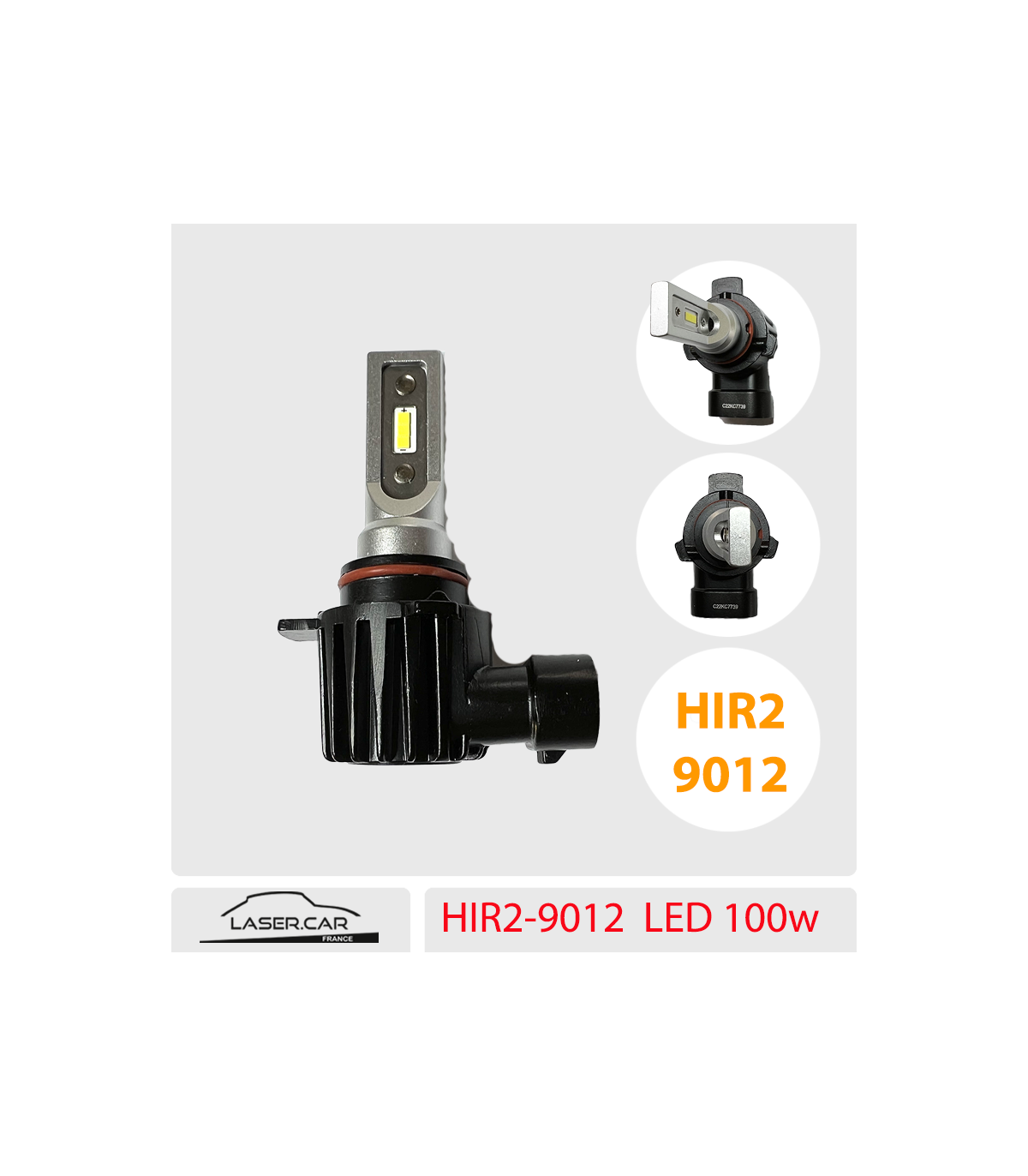  CARALL 2 pièces d'ampoules de voiture 12V, feux de croisement,  feux de route, phares antibrouillard, etc. (HIR2 9012 12V 55W)