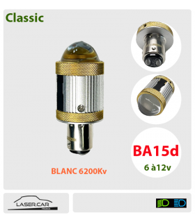 BA15d - Lampe 12V 18/4W ergots symétriques (verre granité) - RétrOptic'Auto