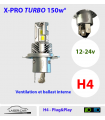 H4 P43T LED, X-PRO TURBO 150w*