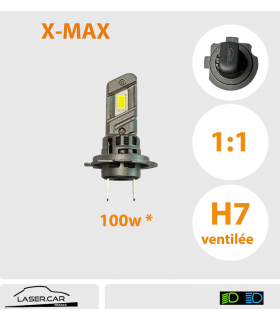 LED H7 100W SERIE XMAX LASERCAR VENTILEE