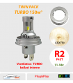 R2 P45T LED, Série TWIN TURBO 150w* BLANC CHAUD