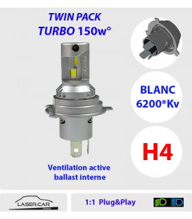 H4 LED 150W TURBO LASERCAR